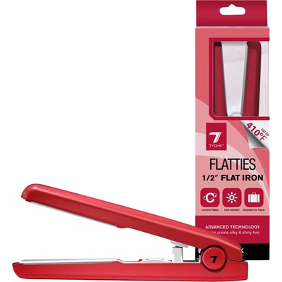 NICKA K Flatties Flat Iron - Red 1/2 inch