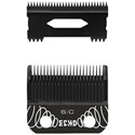 StyleCraft Replacement ECHO Fixed DLC Hair Clipper Blade with DLC Deep Tooth Cutter Set - Black 2 pc.